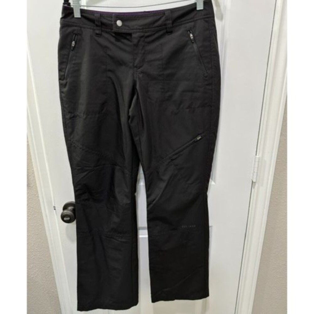 Eddie Bauer Sport Active Fit Womens Sz 6 Black Zip Pocket Hiking Outdoor Pants